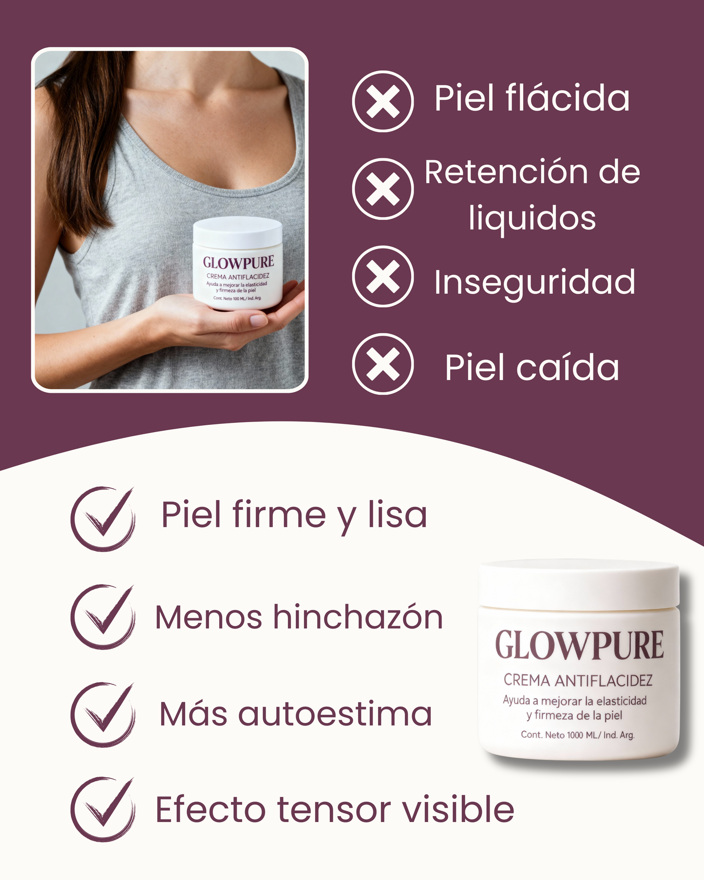Crema Anti Patas de Gallo y Líneas de Expresión GlowPure